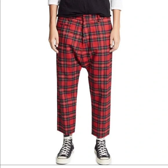 R13 Pants Jumpsuits R3 Tailored Drop Plaid Trousers Size 24